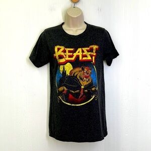 Disney - Beauty & The Beast Bark At The Moon Album Ozzy Osbourne Graphic T Small